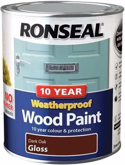 Ronseal Weatherproof Opaque Wood Paint Brown Gloss 0.75 l – 3