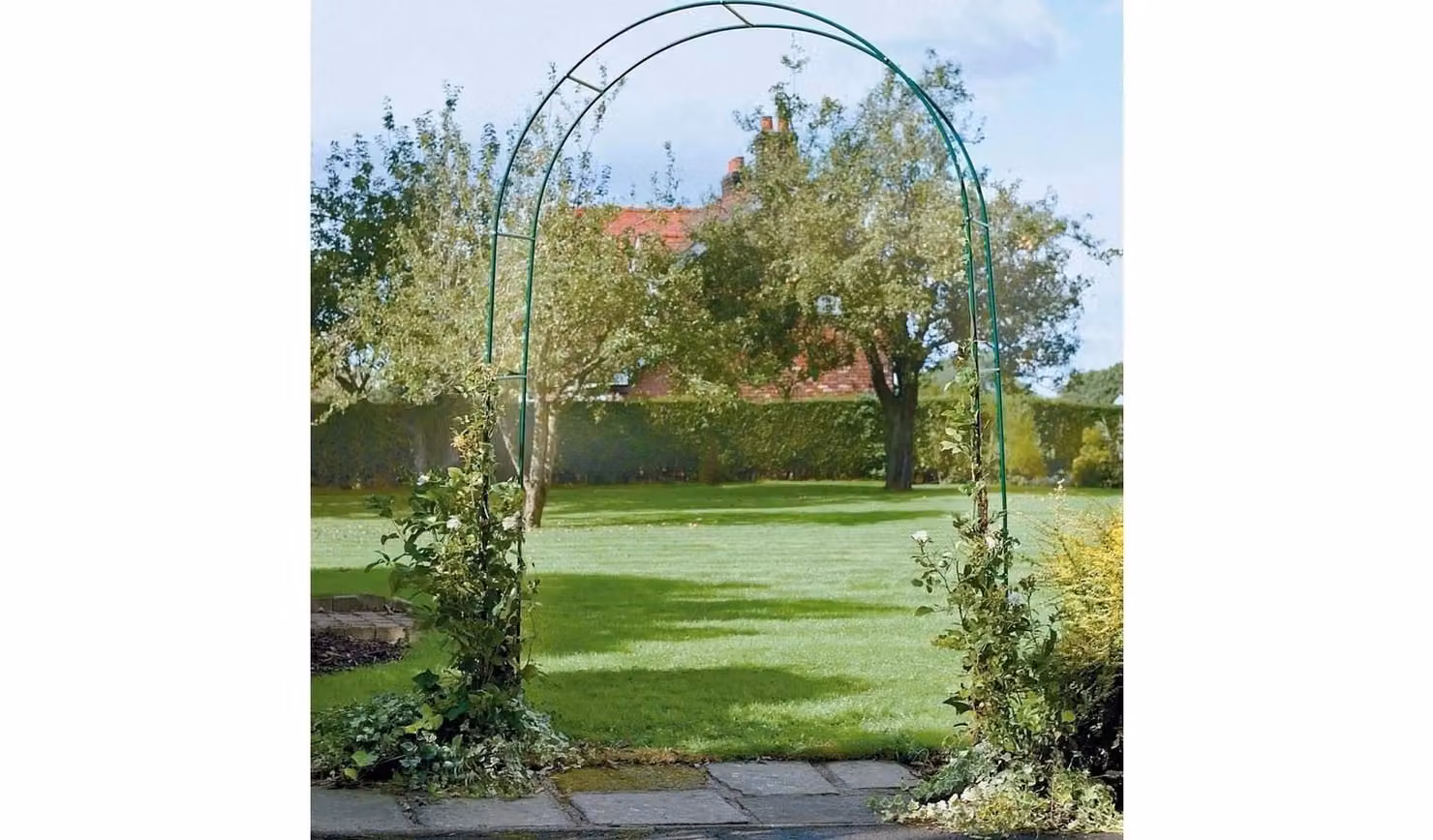 Cheap Furniture Warehouse Green Steel Garden Rose Arch Climbing Plant Support