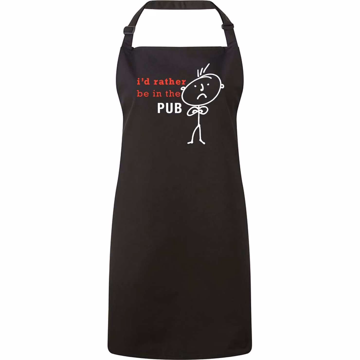 60 Second Makeover I'd Rather Be In The Pub Apron in Black – 2