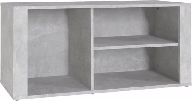 Berkfield Home Modern Grey Shoe Cabinet with Integrated Seat, W/D/H: 100 x 35 x 45 cm – 1