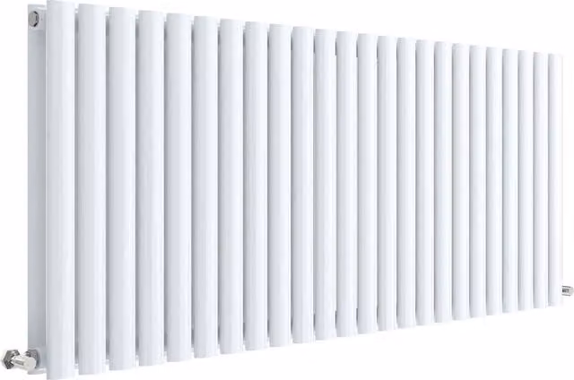 Balterley Embrace Horizontal Double Panel Radiator, Gloss White, W: 139.8 cm, H: 60 cm, D: 6 cm