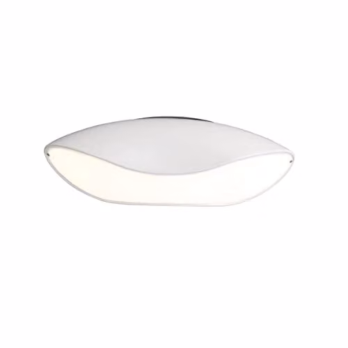 Netlighting Pasion Oval 4 Light Ceiling Light in Gloss White and Polished Chrome with E27 Bulbs – 1