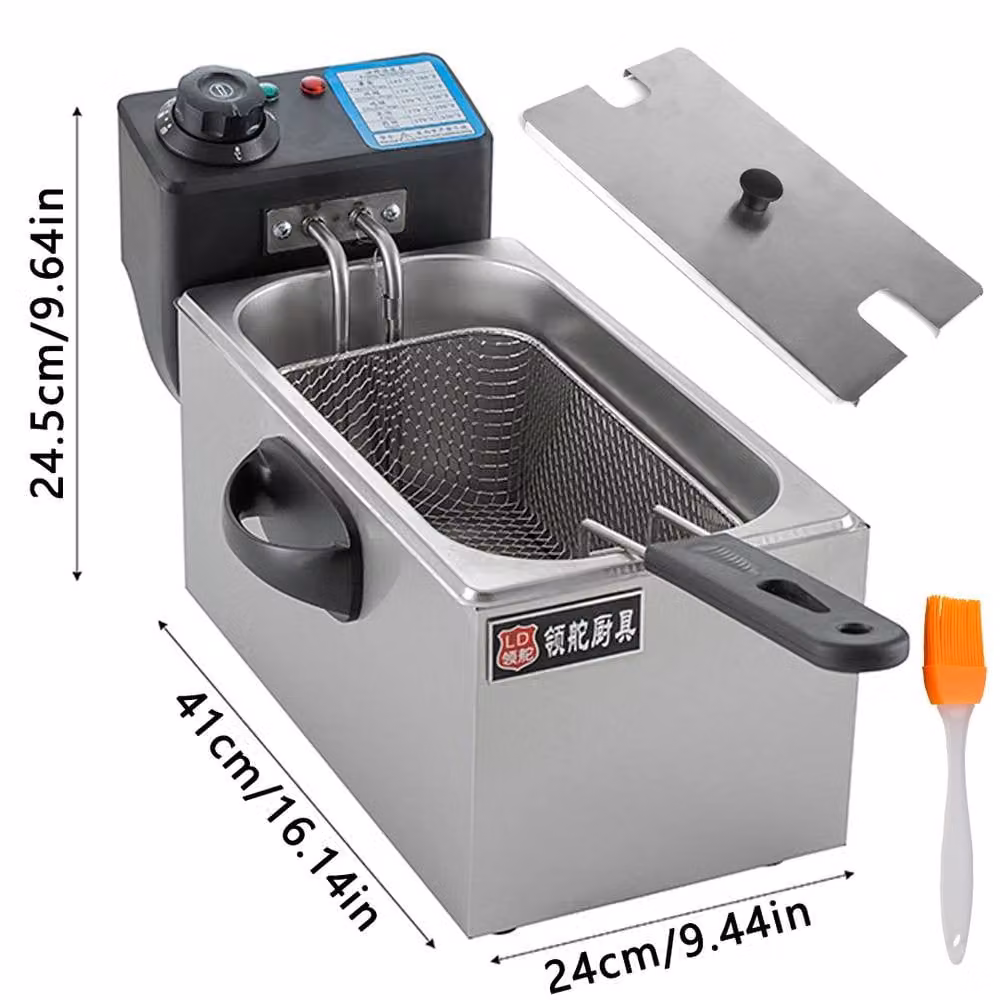 Ventryn 4L Commercial Grade Electric Deep Fryer in Silver Stainless Steel – 2
