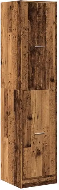 Berkfield Home Elegant Apothecary Cabinet in Old Wood Brown, W: 40 cm, D: 41 cm, H: 174.5 cm