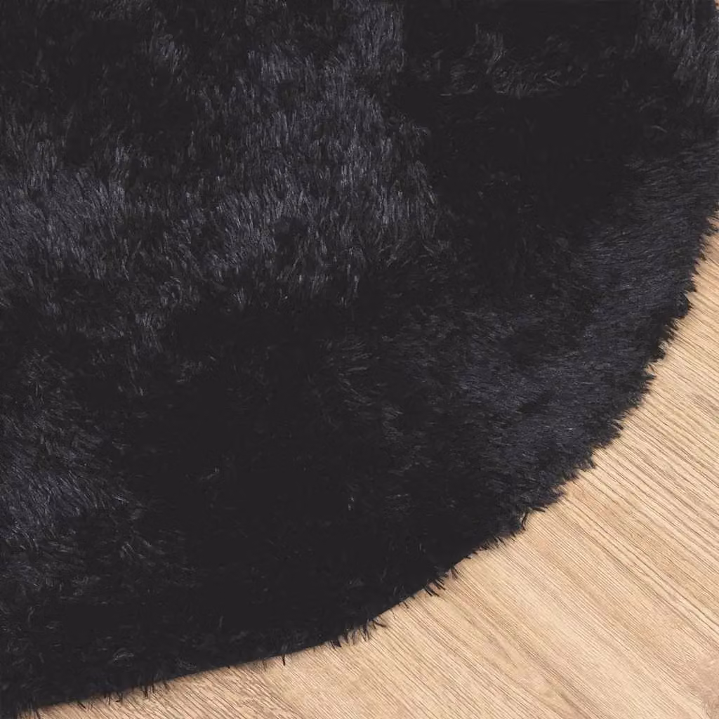 Berkfield Home NAVARRA Black Shaggy High Pile Polyester Rug, W: 300 cm, D: 200 cm – 3