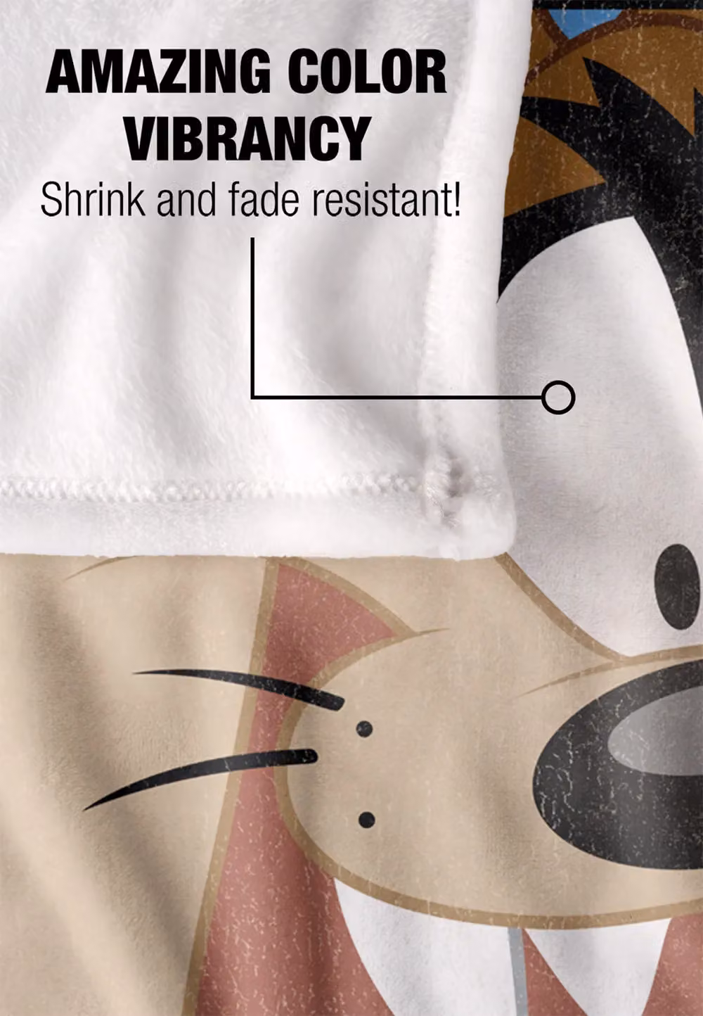 Warner Brothers Looney Tunes Super Soft Fleece Throw Blanket, Multicolour and White, W/D/H: 152 x 127 cm – 4