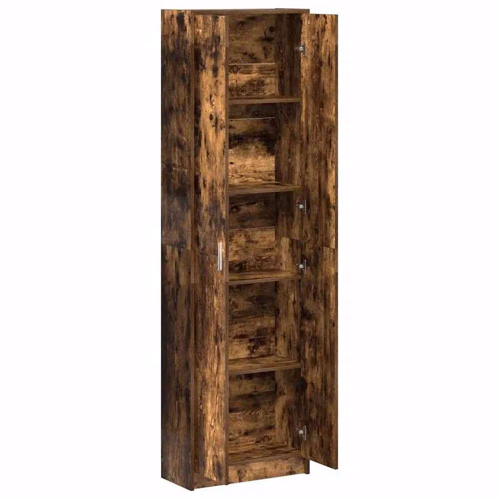Berkfield Home Smoked Oak Wardrobe in Brown, W/D/H: 55 x 25 x 189 cm – 3