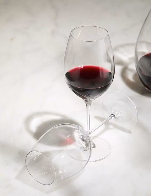 M&S Set of 4 Maxim Transparent Crystal Glass Red Wine Glasses