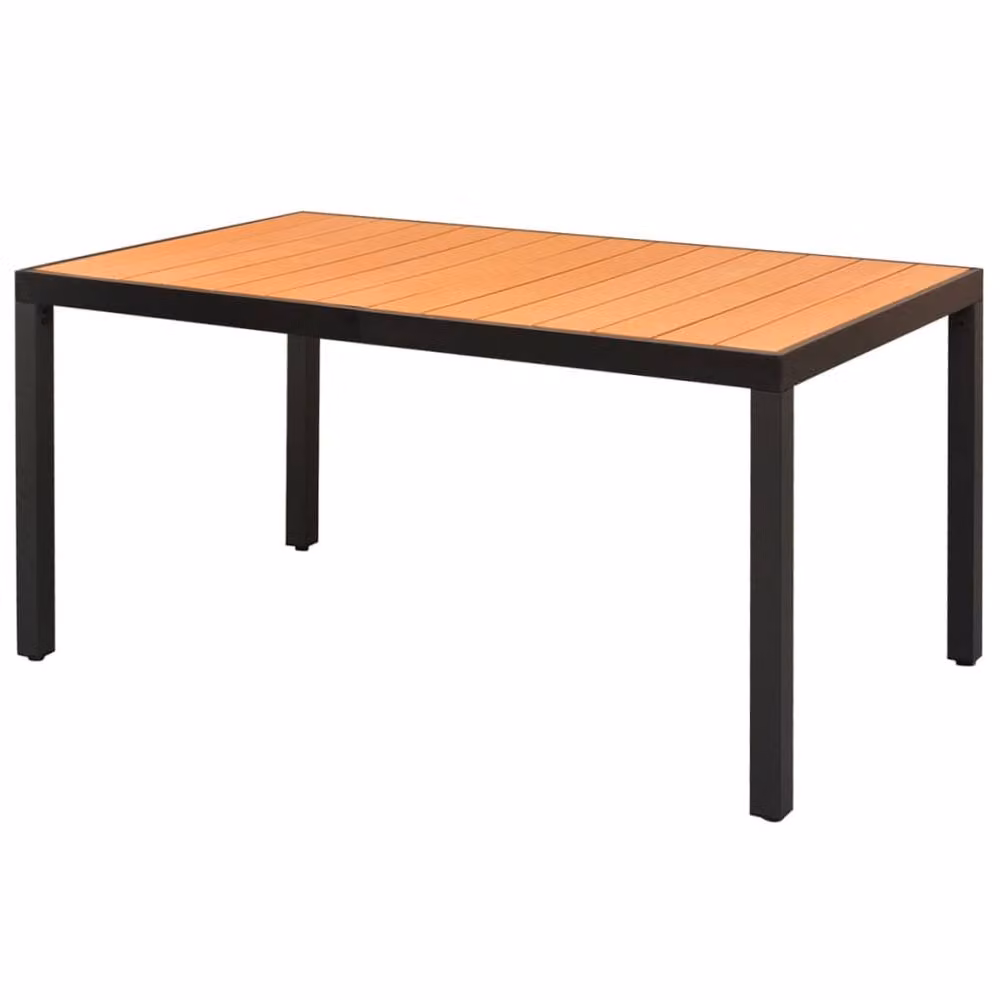 Berkfield Home Brown Garden Table with Aluminium and WPC Construction, W/D/H: 150 x 90 x 74 cm – 2