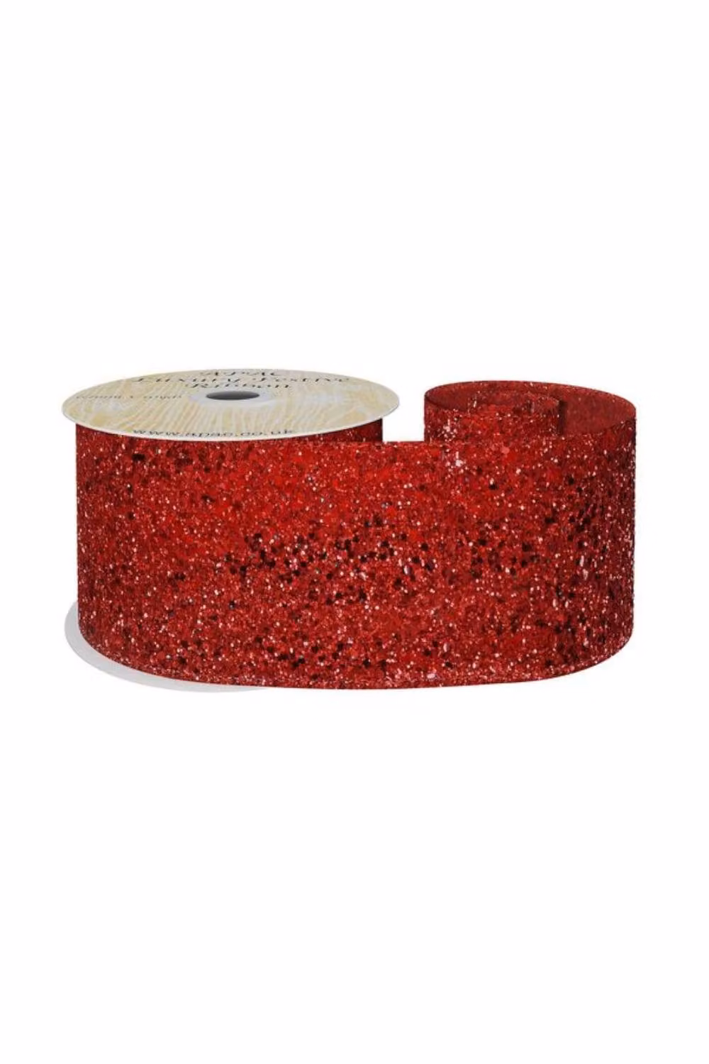 KDMD Red Glitter Wired Ribbon, Width: 6.3 cm, Length: 10 yds – 2