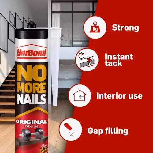 UniBond No More Nails Original Heavy Duty Adhesive Cartridge, 365 g – 4
