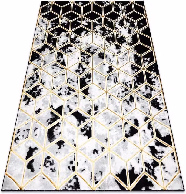 RugsX Allure Modern Geometric Rug in Black, W: 180 cm, D: 270 cm – 1