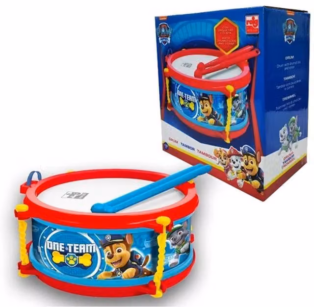 Paw Patrol Kids Music Drum with Drumsticks in Blue and Multicolour by REIG
