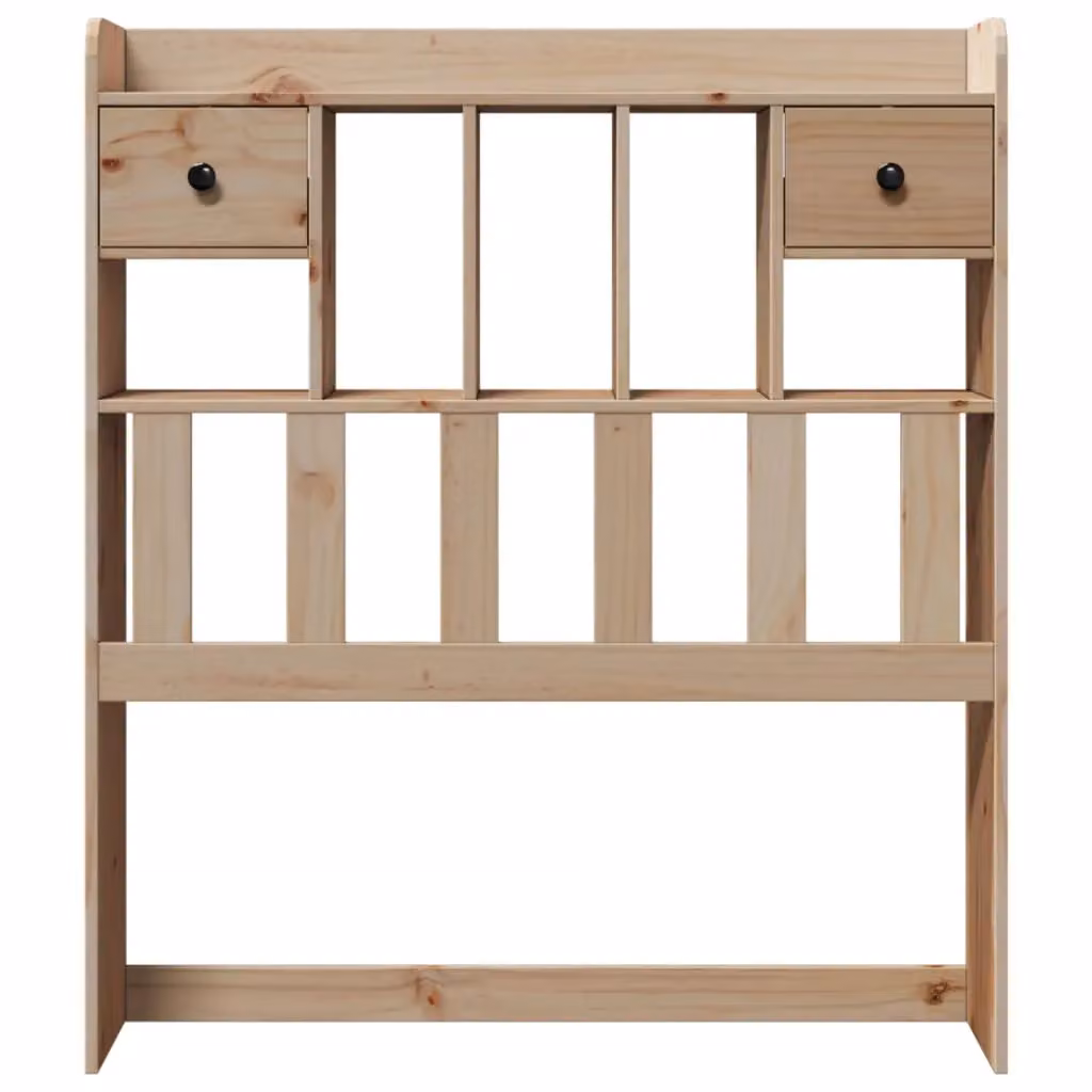 Berkfield Home Solid Wood Pine Headboard with Storage, Brown, Width: 75 cm – 2