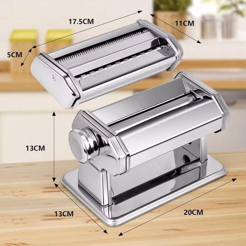FLAVORA 5 in 1 Stainless Steel Pasta Maker for Lasagne and Spaghetti, Silver, W/D/H: 100 x 15 cm – 2