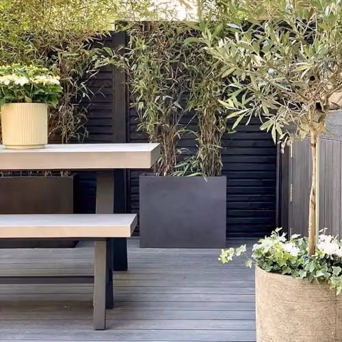 IDEALIST Grey Slate Reinforced Stone 50cm Trough Planter with 40L Capacity – 7