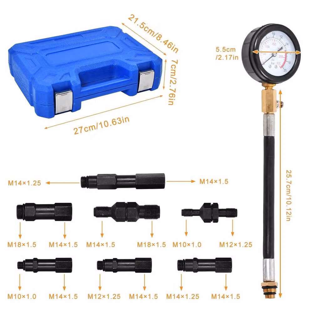 SPETLEK Petrol Engine Compression Tester for Automotives, Black, W: 100 cm, D: 40 cm – 2