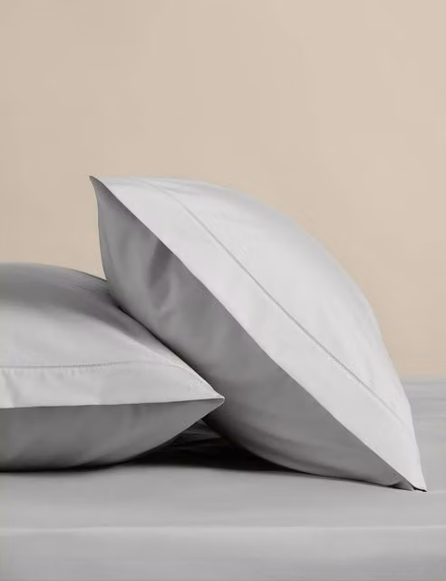 M&S 2 Pack Egyptian Cotton Pillowcases in Grey