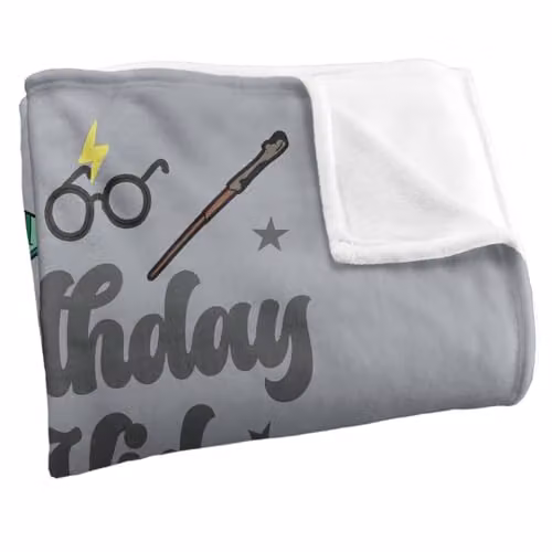 Warner Bros. Harry Potter Kids Super Soft Fleece Throw Blanket, Grey and Multicolour, W/D/H: 91.44 x 147.0 x 1.0 cm – 2