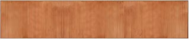Berkfield Home Rectangular Bamboo Rug in Brown, W/D/H: 60 x 300 cm