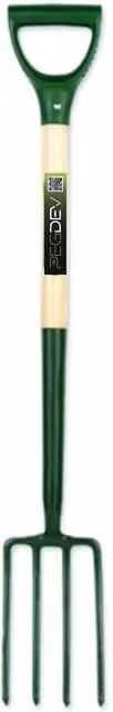 PDL Ergonomic Steel Border Spade with Ash Ergo YD Handles and Bent Shaft in Green