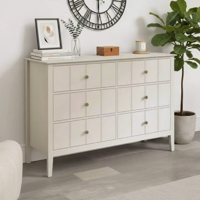 Melody Maison Padstowe Ivory 6 Drawer Chest Of Drawers