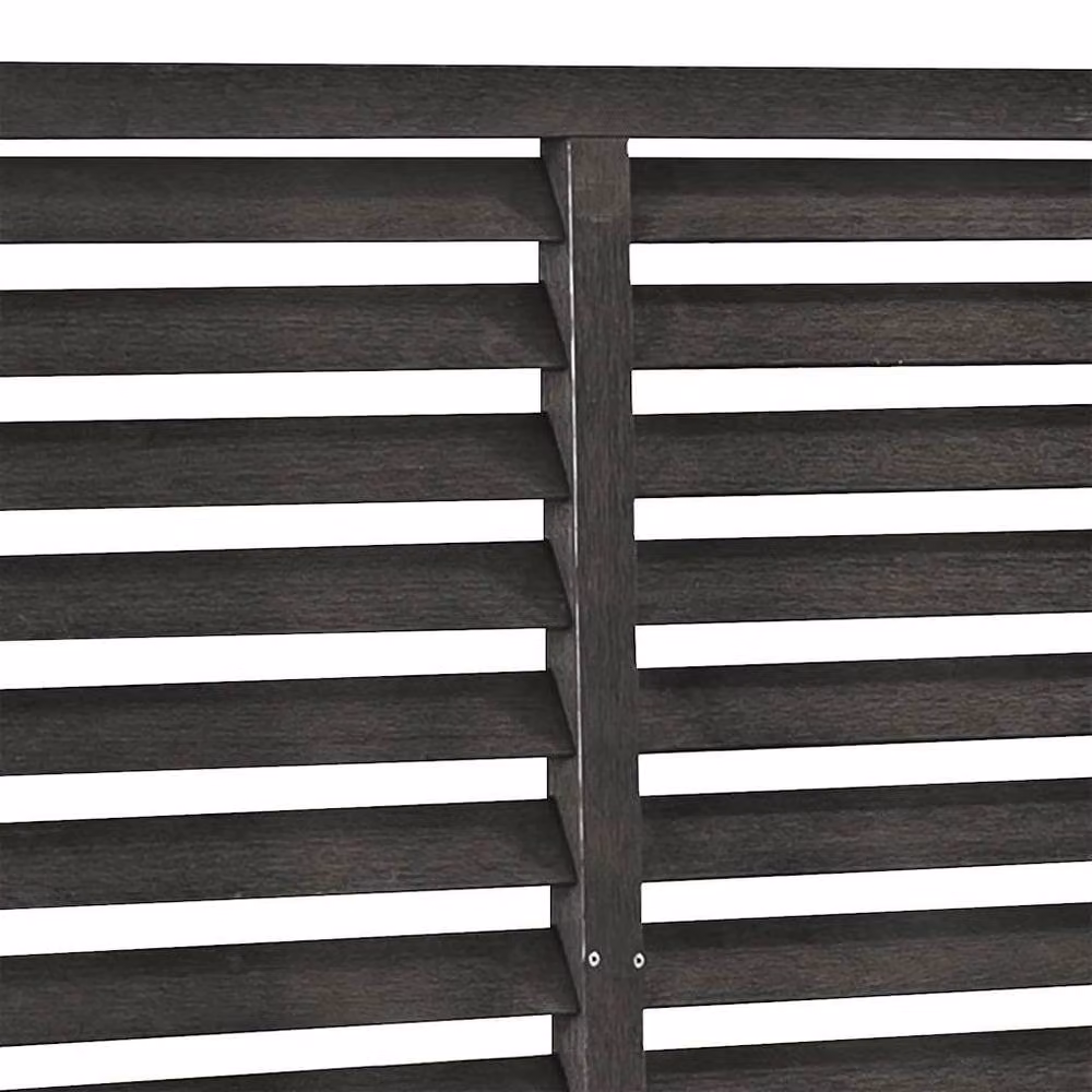 Berkfield Home Louver WPC Fence, Dark Grey, 180 x 180 cm – 4