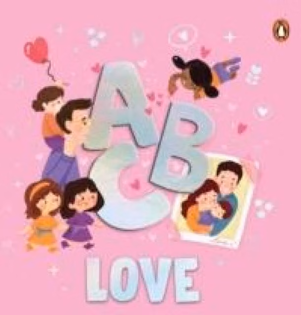 Penguin Books ABC Love Illustrated Board Book in Multicolour and Pink