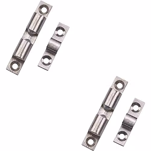 Loops 2 Pack Double Ball Roller Cupboard Catch in Chrome, 50 x 9mm with 40mm Fixing Centres