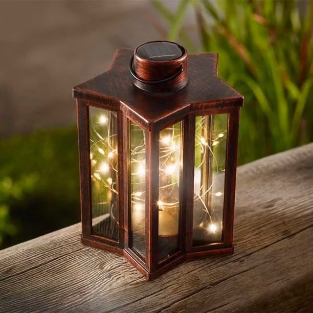 Garden Mile Firefly Star Solar LED Garden Lantern in Bronze Effect