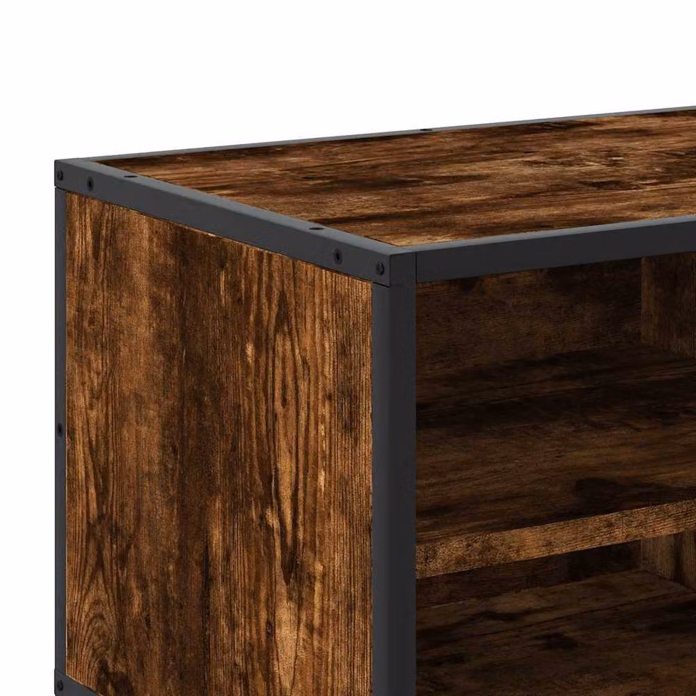 Berkfield Home Smoked Oak TV Cabinet in Brown, W/D/H: 80 x 34.5 x 40 cm – 6