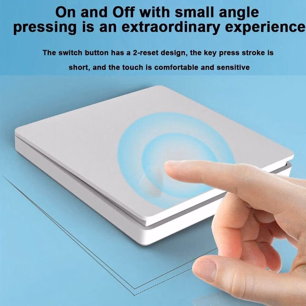 SPETLEK Wireless Kinetic Self-powered No Battery Wall Switch in White – 2