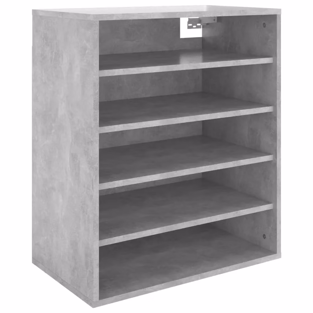 Berkfield Home Grey Wall Mounted Shoe Cabinet with Internal Shelves, W/D/H: 60 x 35 x 70 cm – 2