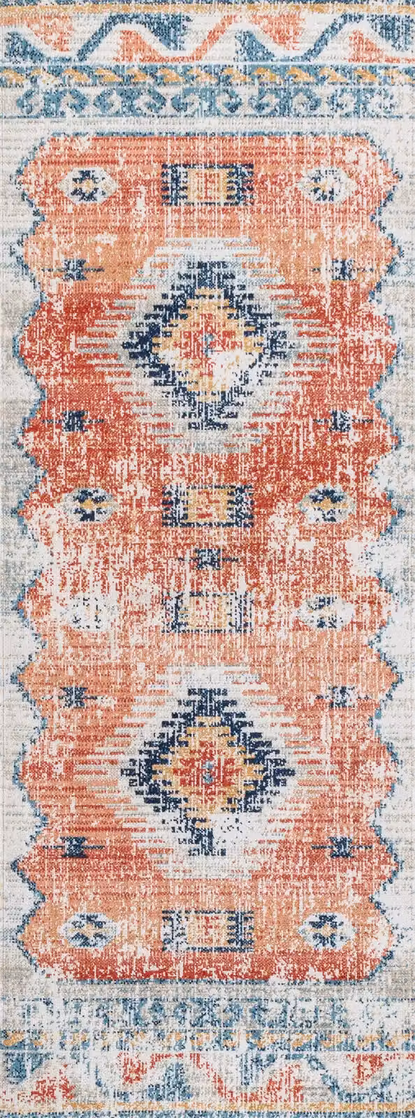 Livabliss Huntington Beach In- & Outdoor Rug in Burnt Orange, Blue and Beige, W: 160 cm, D: 215 cm – 2