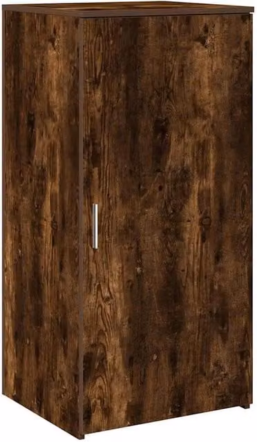 Berkfield Home Modern Wall Mounted Storage Cabinet in Smoked Oak Brown, W/D/H: 50 x 45 x 103.5 cm