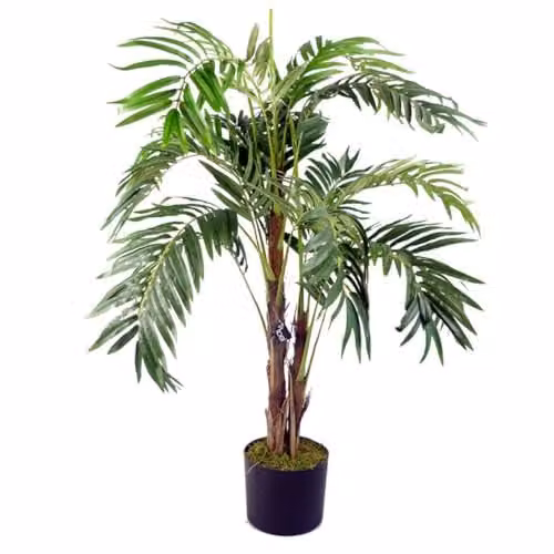 Leaf Design UK Large Artificial Palm Tree in Green, Height: 120 cm – 1