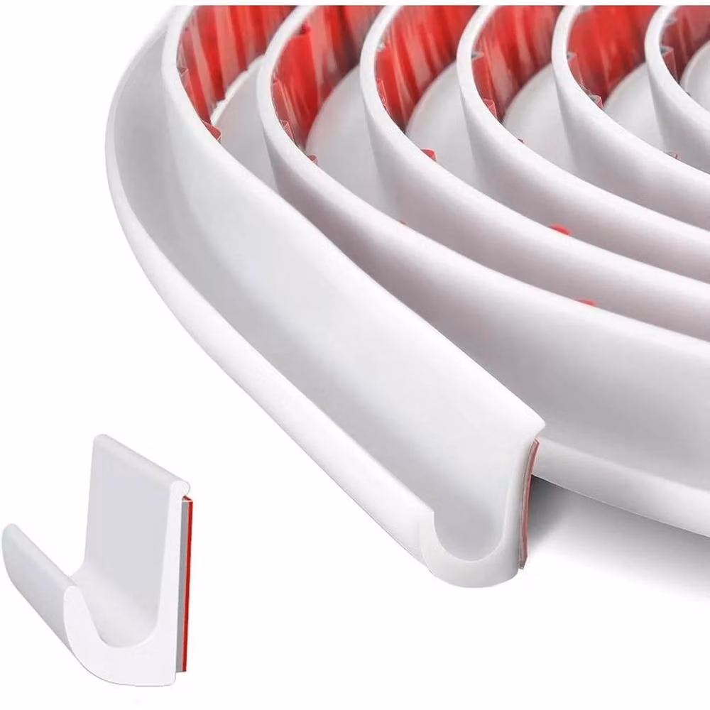 FLAVORA Self-adhesive Waterproof Drip Stop Door Gutter Rain Deflector, White, W: 52 cm, L: 500 cm – 3