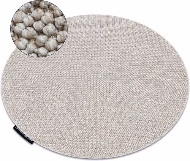RugsX Casablanca Loop Round Rug in Beige, Diameter: 100 cm – 1