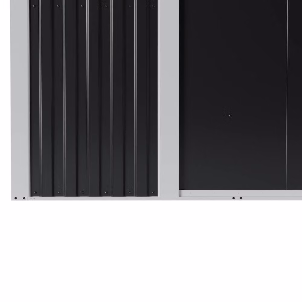Living and Home Metal Garden Storage Shed with Lockable Door and Side Vent, Black, W: 243.84 cm, D: 300 cm, H: 181 cm – 8