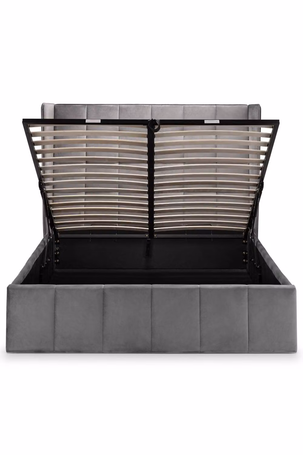 Julian Bowen Gatsby Upholstered Ottoman Storage Bed in Grey Fabric, Double (W/D/H: 140 x 200 x 161 cm) – 6