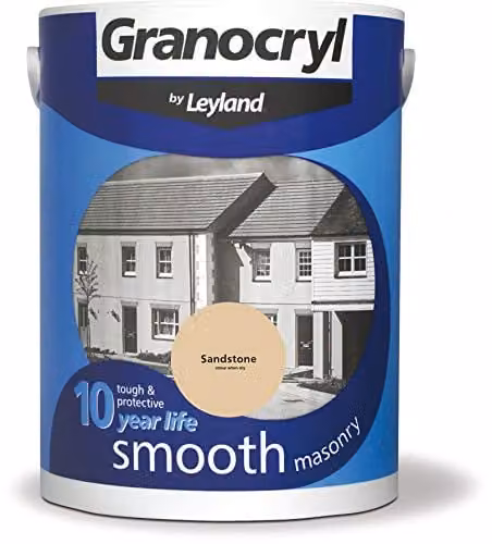 Leyland Granocryl Smooth Exterior Masonry Paint in Sandstone, 5L