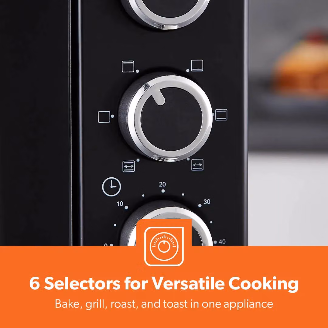 Geepas 19L Electric Mini Oven with Rotisserie, 1280W, 6 Functions, Black – 4