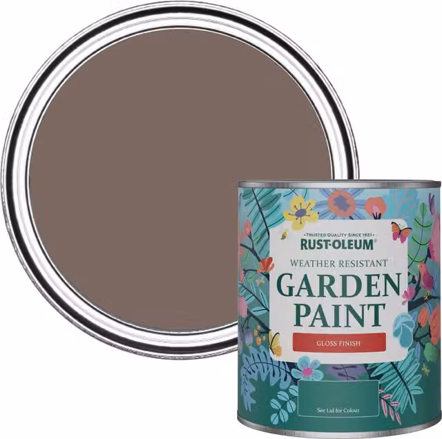 Rust-Oleum Garden Paint in Gloss Finish, Brown, 0.75 l