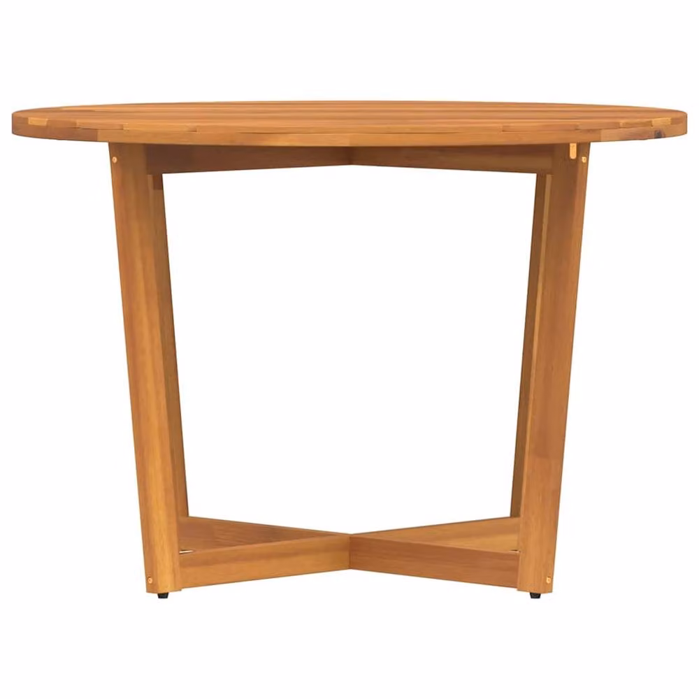 Berkfield Home Round Acacia Wood Garden Dining Table in Brown, Diameter: 110 cm, Height: 75 cm – 3