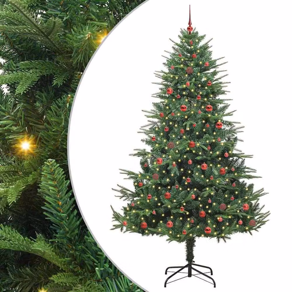 Berkfield Home Pre-lit Artificial Christmas Tree with Ball Set, Green, Height: 240 cm – 2