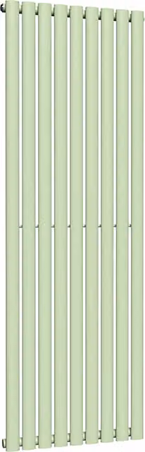 Lux Heat Oval Coloured Vertical Steel Radiator in Green, H 160 cm x W 54 cm