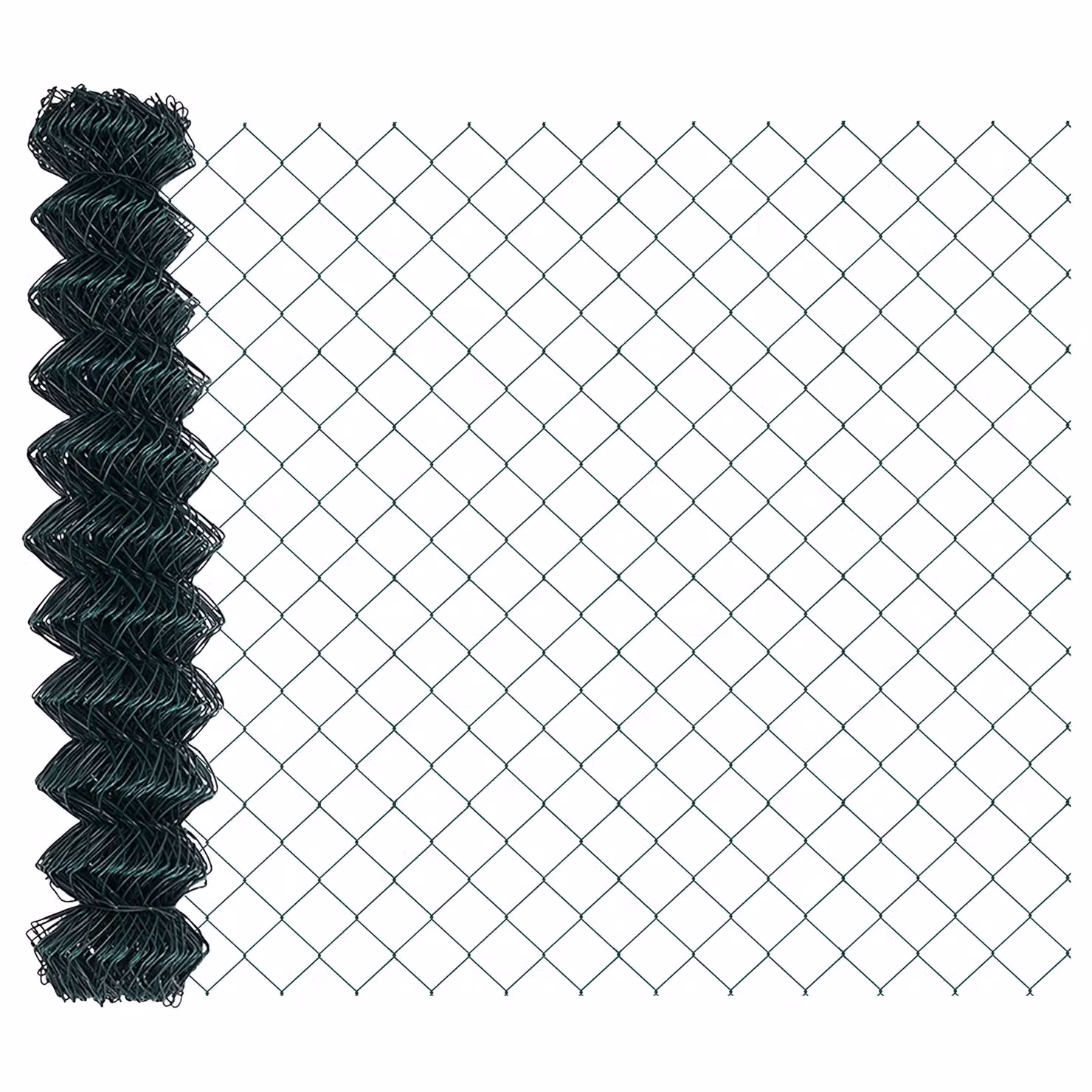 Berkfield Home Green PVC Coated Steel Chain Link Fence, H: 140 cm x W: 10 m – 2
