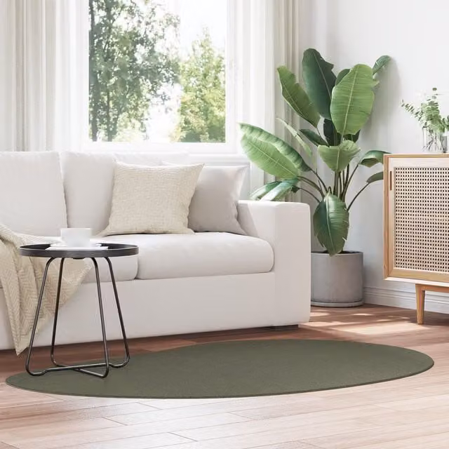 Berkfield Home Forest Green Non-Slip Washable Polyester Area Rug, W: 120 cm x D: 170 cm – 1