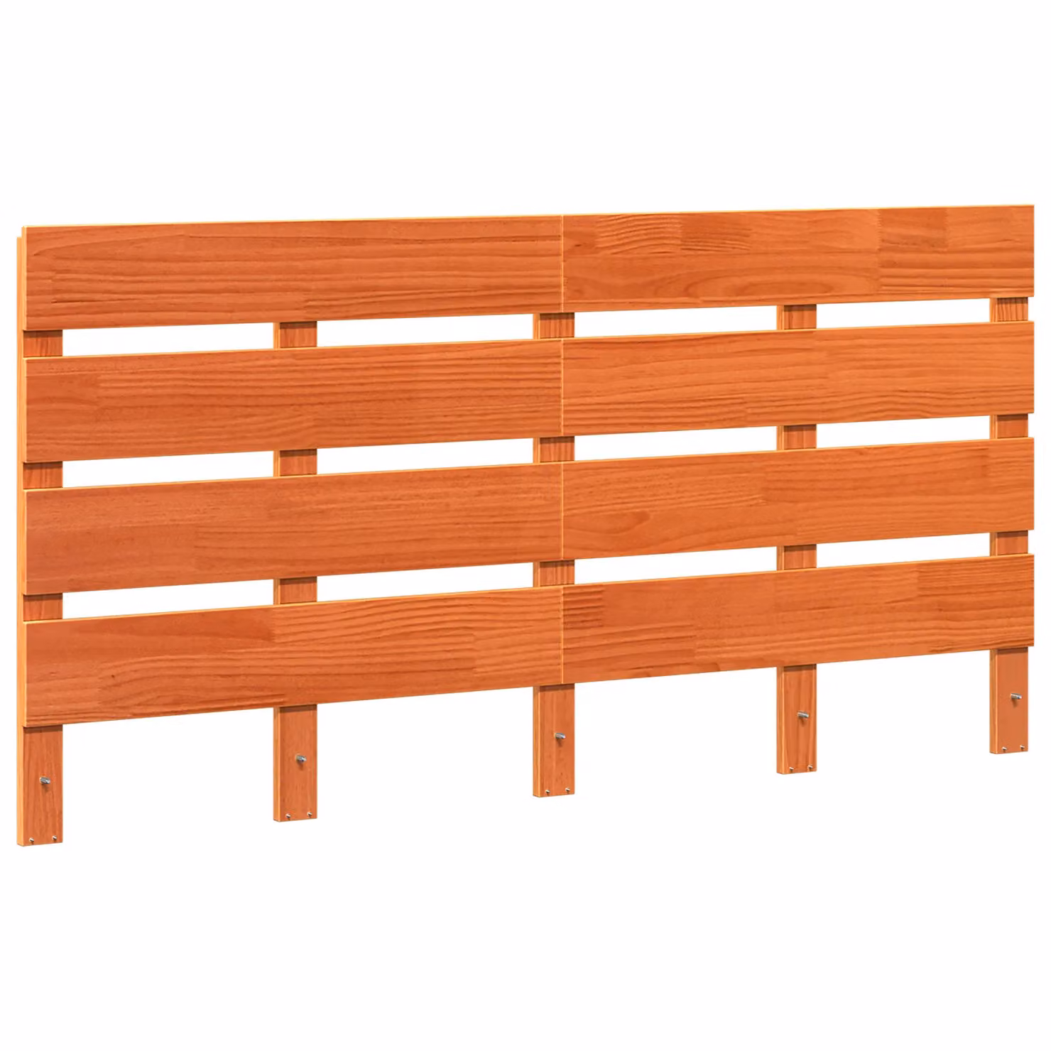 Berkfield Home Rustic Solid Wood Pine Headboard in Wax Brown, Width: 140 cm – 2