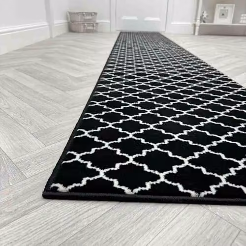 runrug Avanti Hallway Runner Rug, Black, W: 60 cm, L: 390 cm – 3